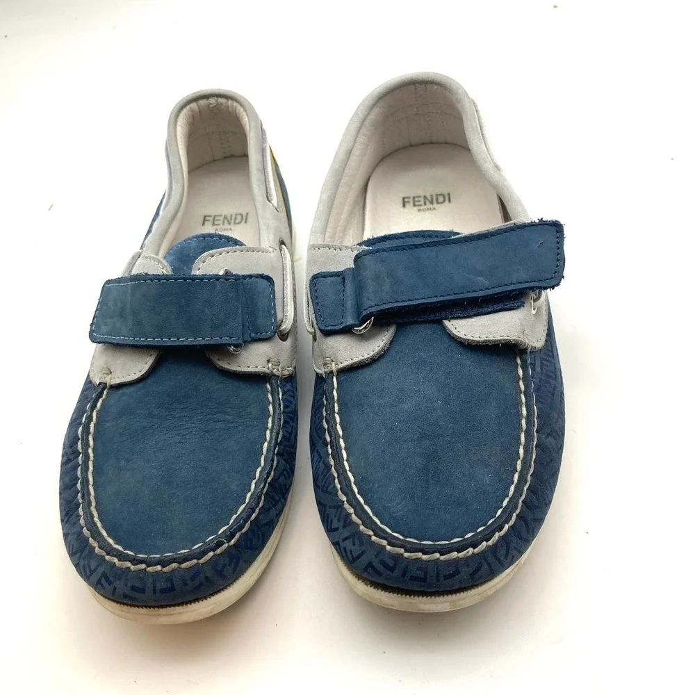 Fendi zucca logo moccasin shoes